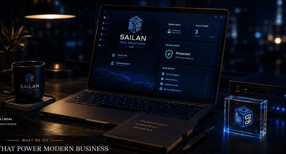Sailan Tech premium IT support hero scene